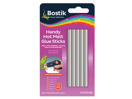 Handy Hot Melt Glue Sticks (Pack 14), Bostik