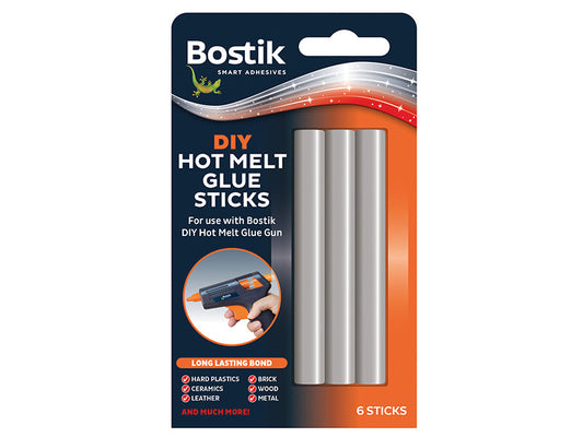 DIY Hot Melt Glue Sticks (Pack 6), Bostik