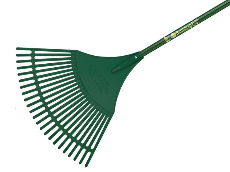 Evergreen Plastic Leaf Rake Aluminium Shaft, Bulldog