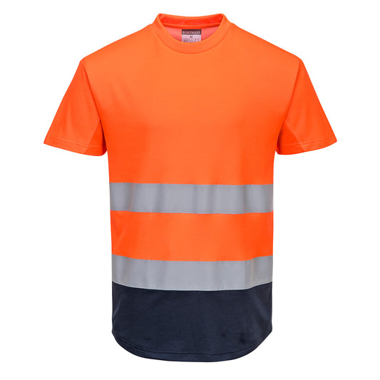 Hi-Vis Contrast Mesh Insert T-Shirt S/S, Morgans PW