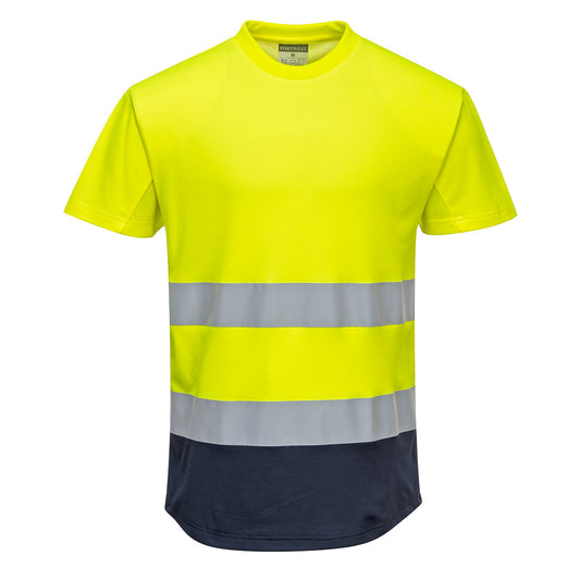 Hi-Vis Contrast Mesh Insert T-Shirt S/S, Morgans PW