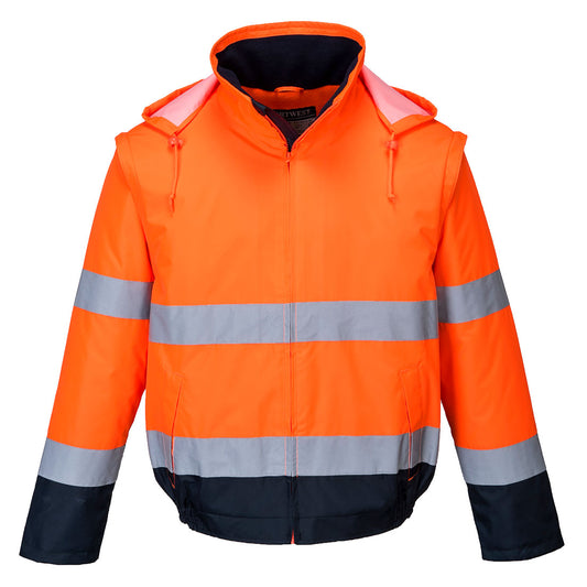 Hi-Vis 2-in-1 Contrast Essential Lite Bomber Jacket, Morgans PW