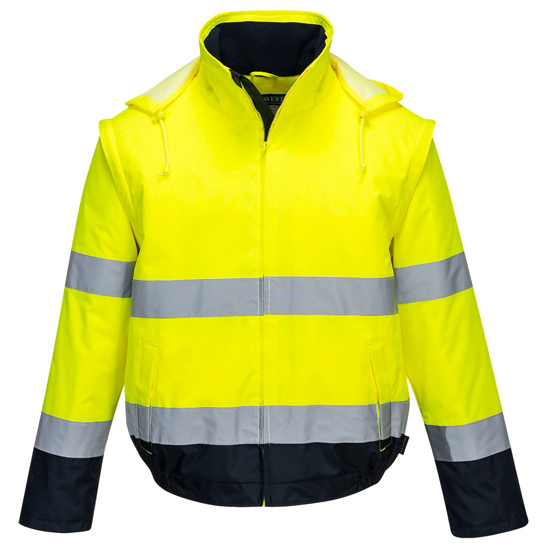 Hi-Vis 2-in-1 Contrast Essential Lite Bomber Jacket, Morgans PW