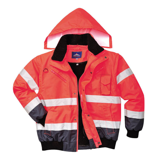 Hi-Vis 3-in-1 Contrast Bomber Jacket, Morgans PW