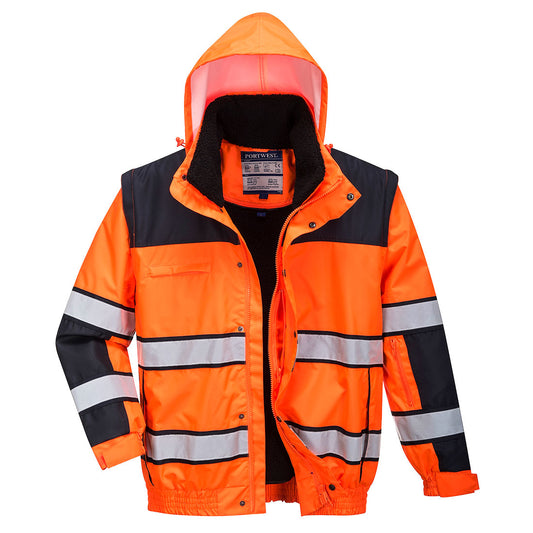 Hi-Vis 3-in-1 Contrast Winter Bomber Jacket, Morgans PW