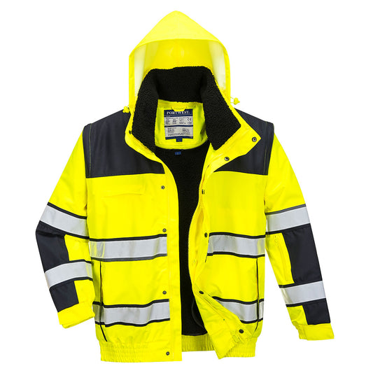 Hi-Vis 3-in-1 Contrast Winter Bomber Jacket, Morgans PW