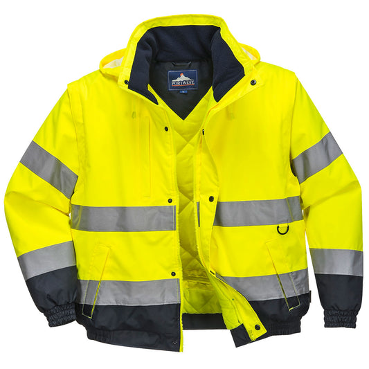 Hi-Vis 2-in-1 Contrast Bomber Jacket, Morgans PW