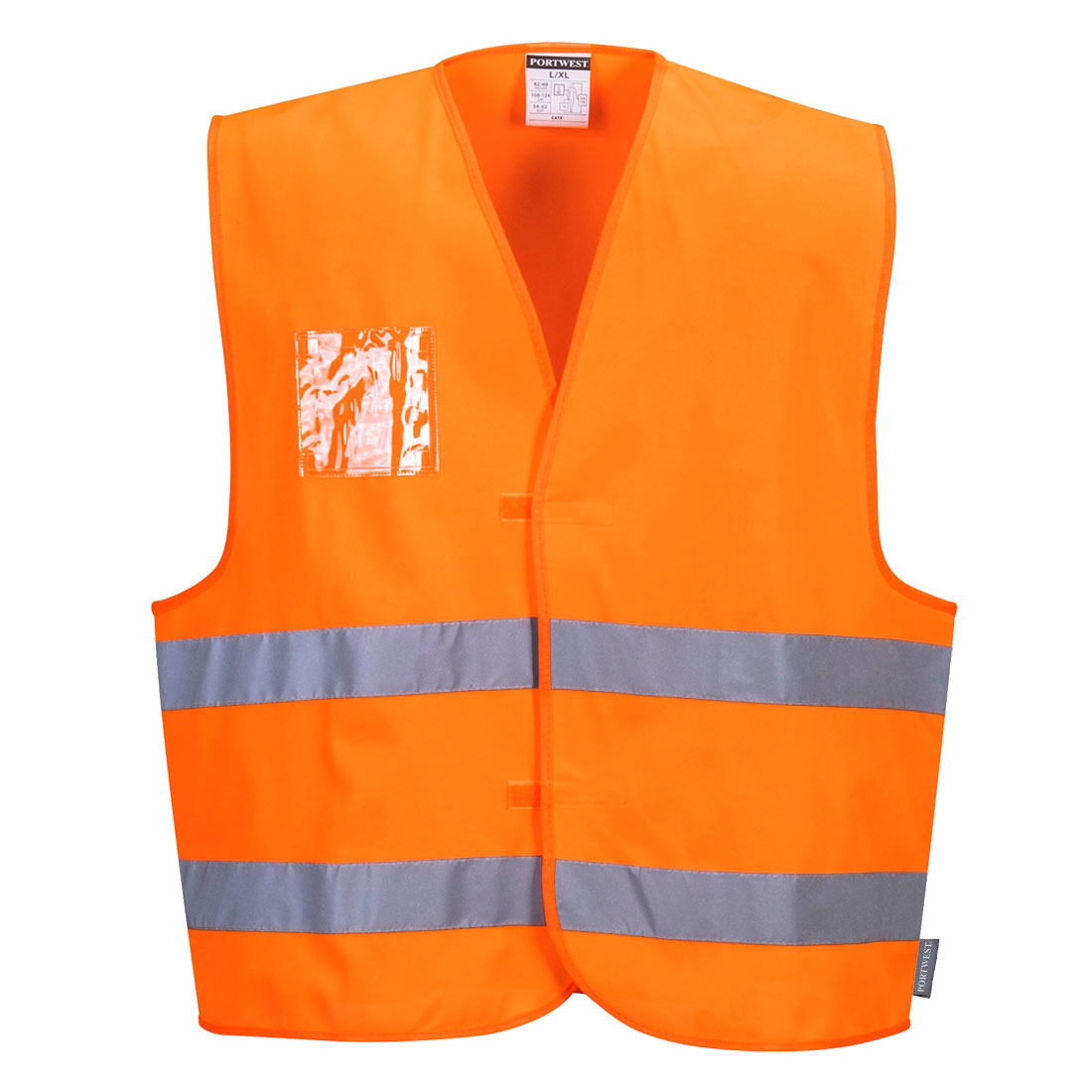 Hi-Vis Two Band Dual ID Holder Vest, Morgans PW