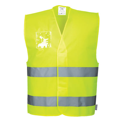 Hi-Vis Two Band Dual ID Holder Vest, Morgans PW