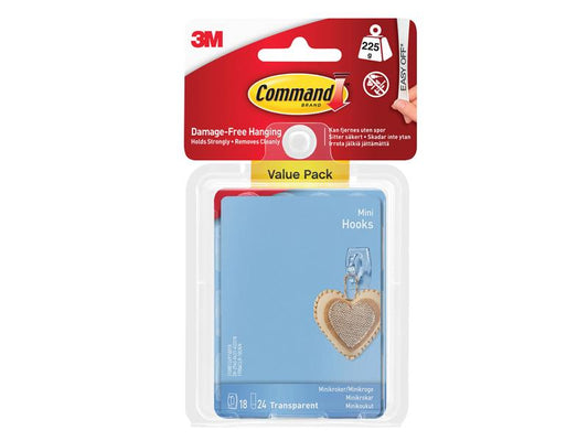 Clear Mini Hooks Value Pack (Pack 18), Command™