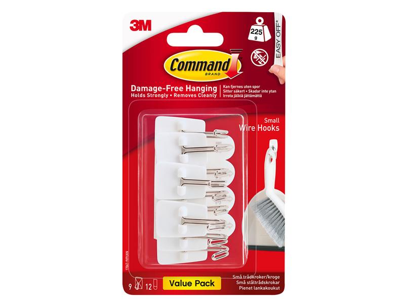 White Wire Hooks Value Pack (Pack 9), Command™