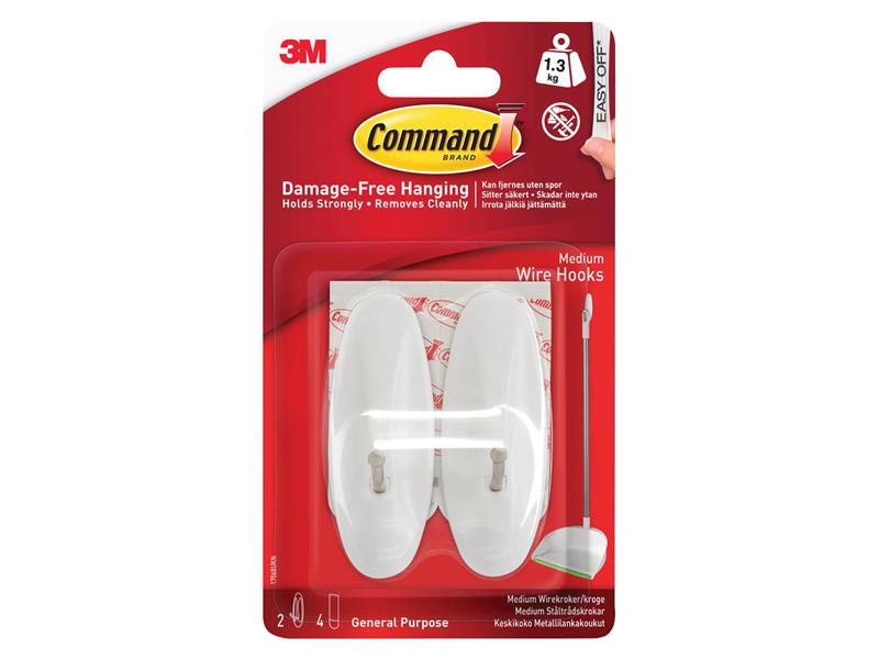 Medium Wire Hooks (Pack 2), Command™