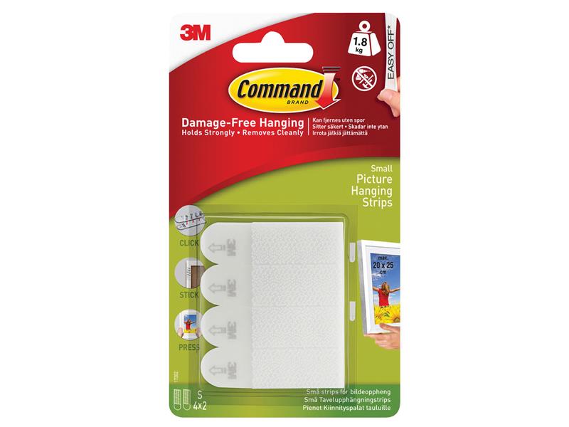 Picture Hanging Strips, Small (Pack 4), Command™