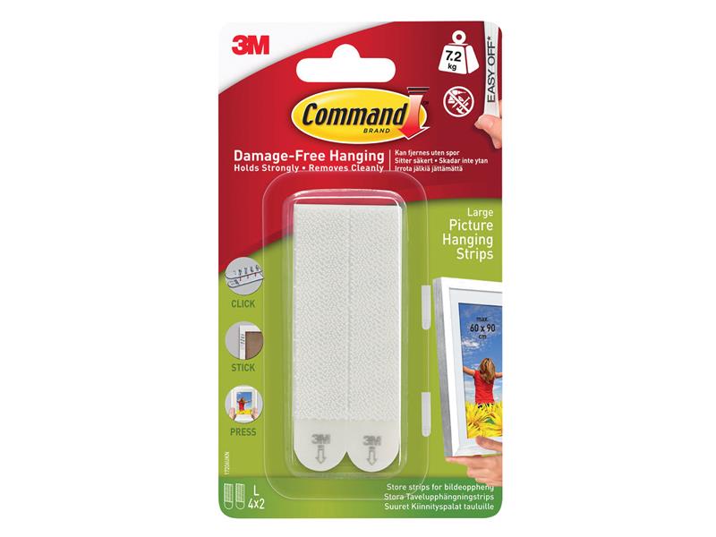 Picture Hanging Strips, Large (Pack 4), Command™