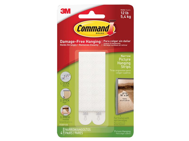 Narrow Picture Hanging Strips (Pack 4), Command™