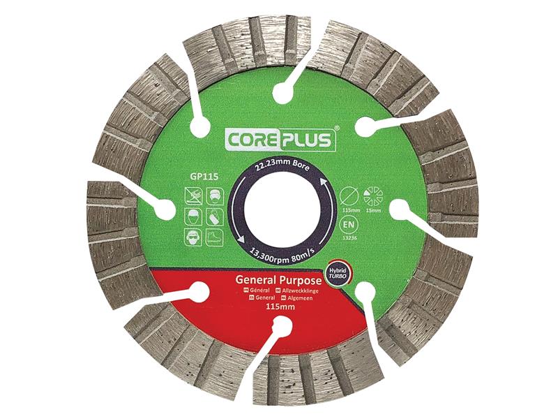 GP115 General-Purpose Hybrid Turbo Diamond Blade 115mm, CorePlus