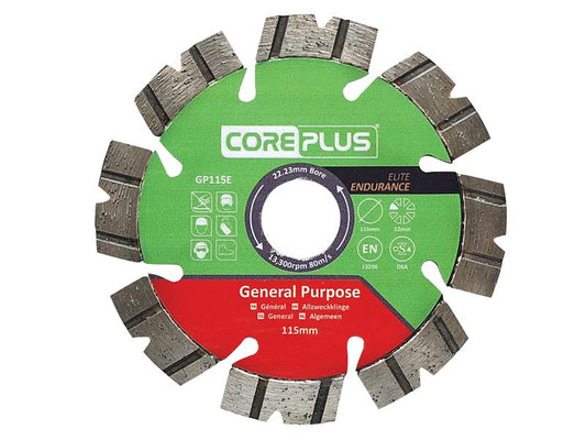 GP115E Elite General-Purpose Diamond Blade 115mm, CorePlus