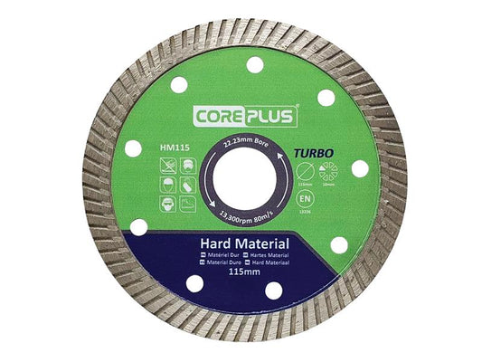 HM115 Hard Material Turbo Diamond Blade 115mm, CorePlus