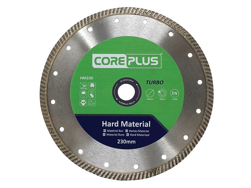 HM230 Hard Material Turbo Diamond Blade 230mm, CorePlus