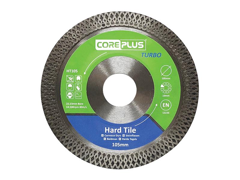 HT105 Hard Tile Turbo Diamond Blade 105mm, CorePlus