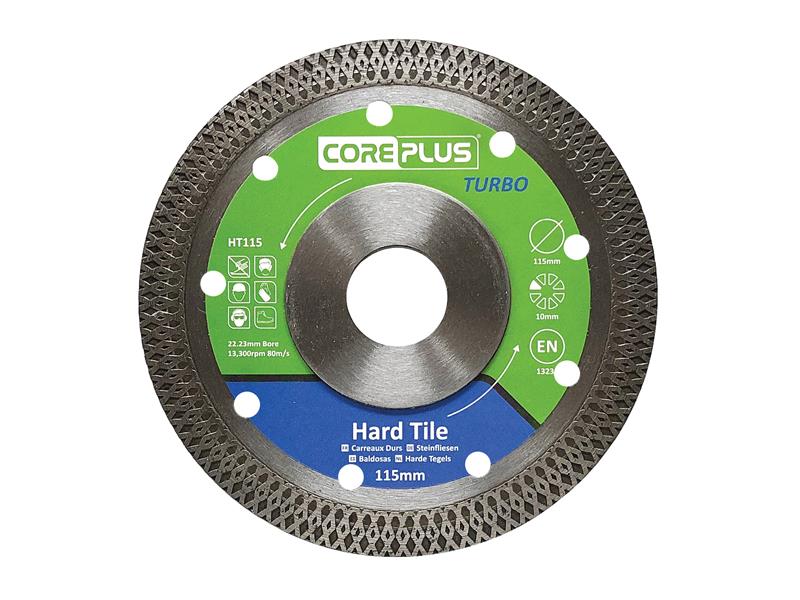 HT115 Hard Tile Turbo Diamond Blade 115mm, CorePlus