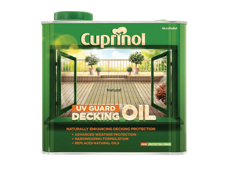 UV Guard Decking Oil Natural 2.5 litre, Cuprinol