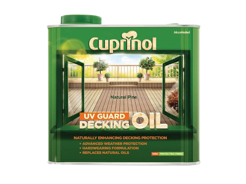 UV Guard Decking Oil Natural Pine 2.5 litre, Cuprinol