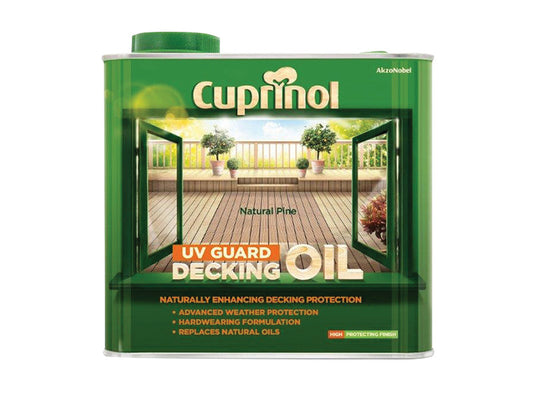 UV Guard Decking Oil Natural Pine 2.5 litre, Cuprinol