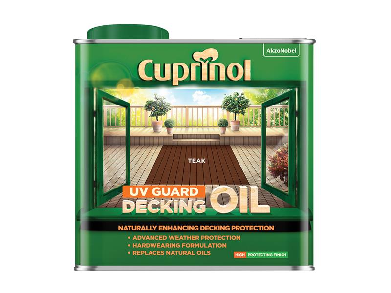 UV Guard Decking Oil Teak 2.5 litre, Cuprinol