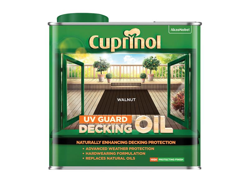 UV Guard Decking Oil Walnut 2.5 litre, Cuprinol