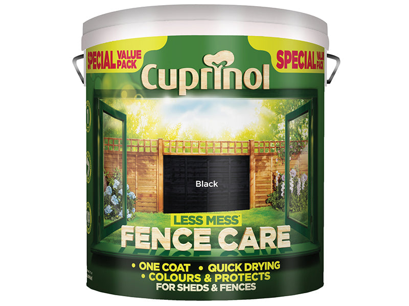 Less Mess Fence Care Black 6 litre, Cuprinol