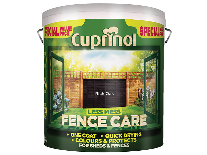 Less Mess Fence Care Rich Oak 6 litre, Cuprinol