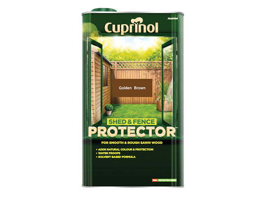 Shed & Fence Protector Gold Brown 5 litre, Cuprinol