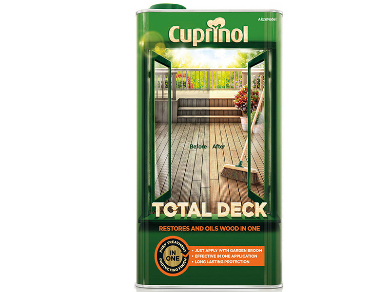 Total Deck Restore & Oil Wood Clear 5 litre, Cuprinol