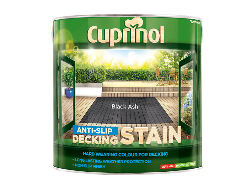 Anti-Slip Decking Stain Black Ash 2.5 litre, Cuprinol