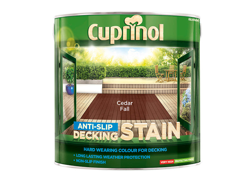 Anti-Slip Decking Stain Cedar Fall 2.5 litre, Cuprinol