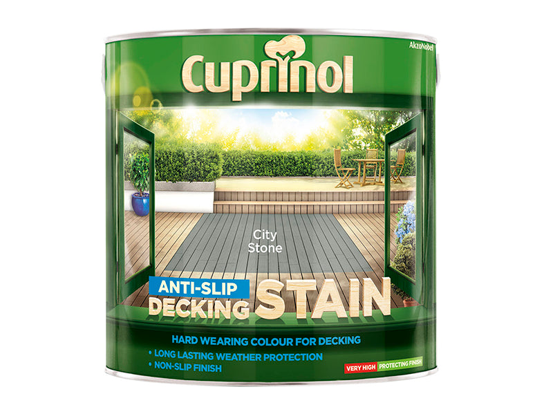 Anti-Slip Decking Stain City Stone 2.5 litre, Cuprinol