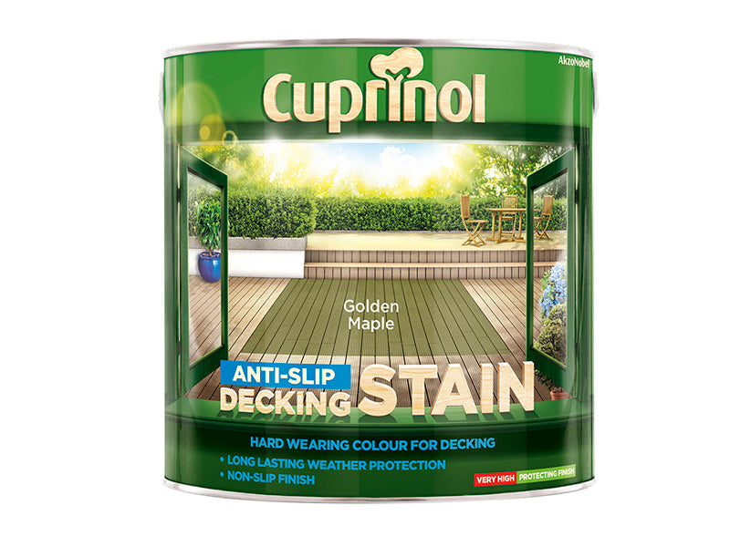 Anti-Slip Decking Stain Golden Maple 2.5 litre, Cuprinol