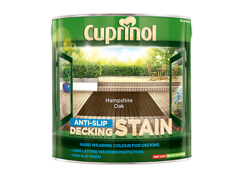 Anti-Slip Decking Stain Hampshire Oak 2.5 litre, Cuprinol