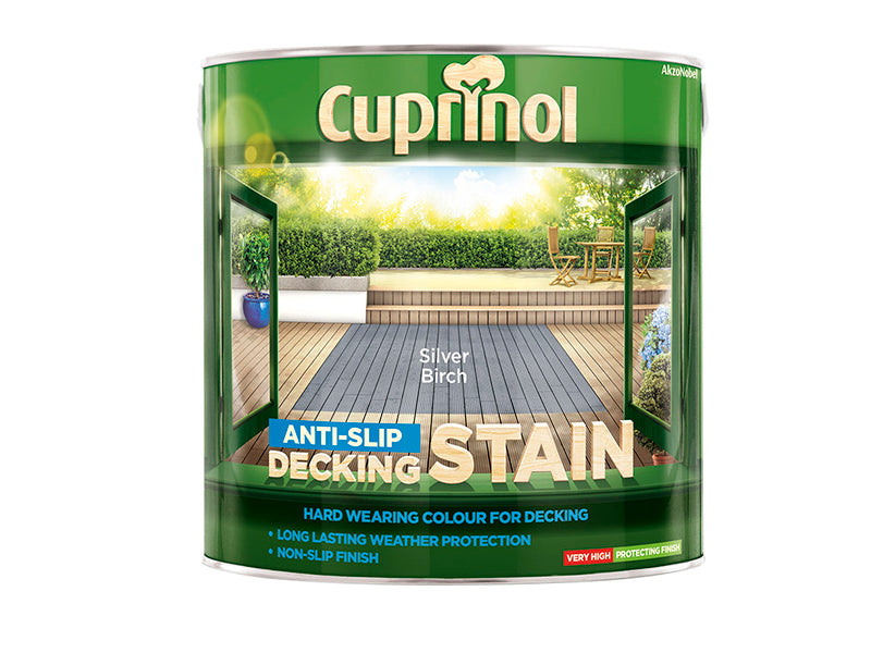 Anti-Slip Decking Stain Silver Birch 2.5 litre, Cuprinol