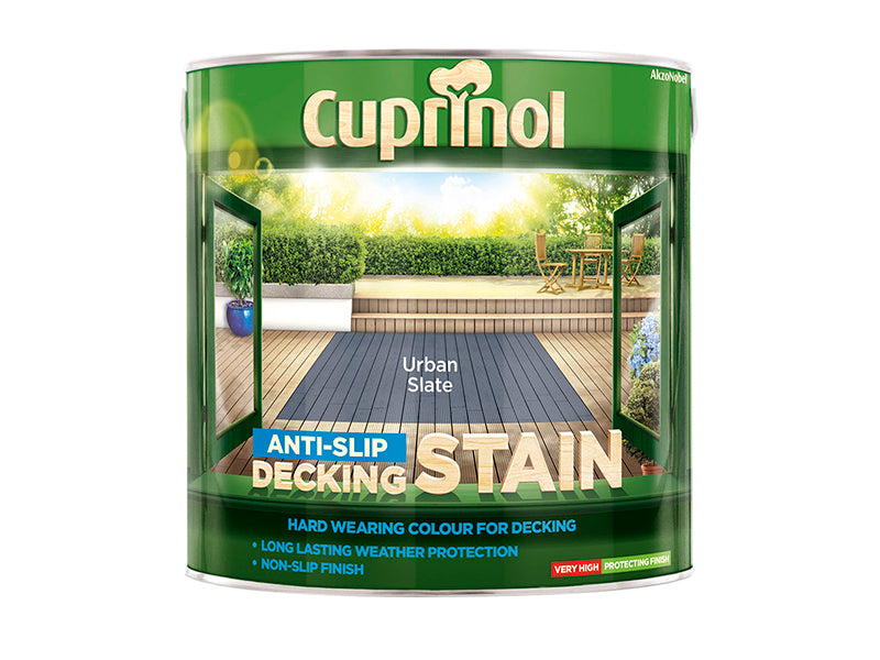 Anti-Slip Decking Stain Urban Slate 2.5 litre, Cuprinol