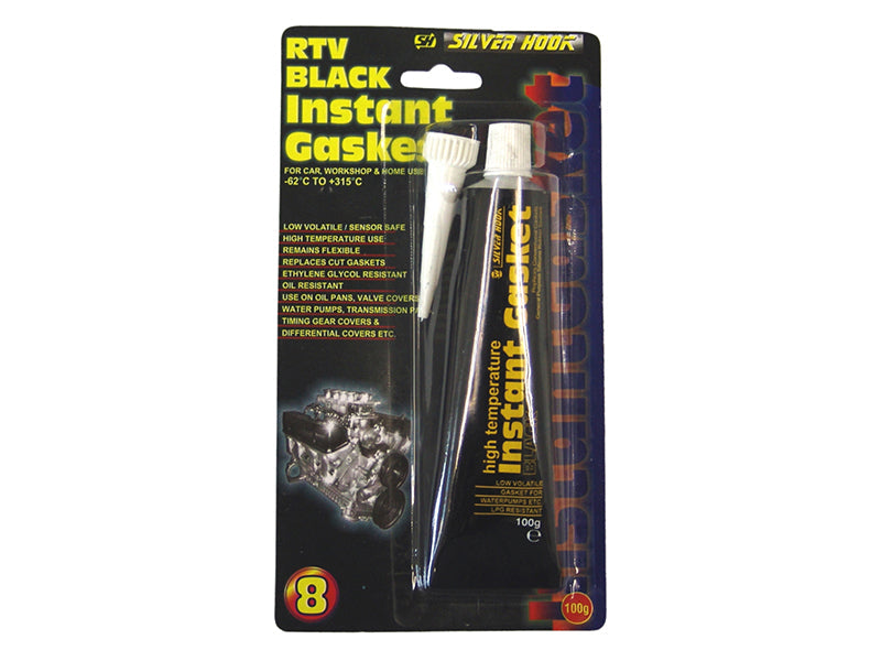 RTV Black Instant Gasket 100g, Silverhook