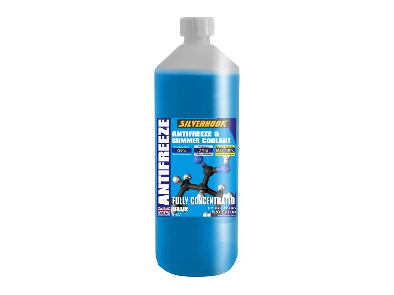 Fully Concentrated Antifreeze Blue 1 litre, Silverhook