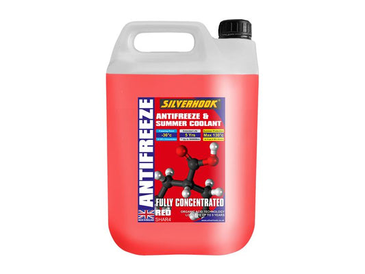 Fully Concentrated Antifreeze O.A.T. Red 4.5 litre, Silverhook