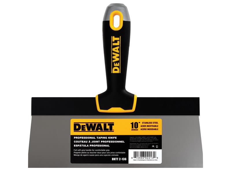 Soft Grip Taping Knife 250mm (10in), DEWALT Drywall