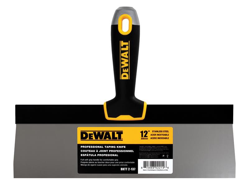 Soft Grip Taping Knife 300mm (12in), DEWALT Drywall