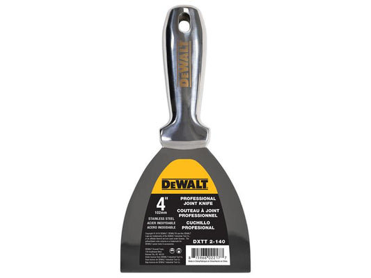 Stainless Steel Jointing/Filling Knife 100mm (4in), DEWALT Drywall