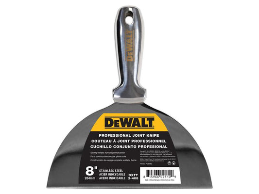 Stainless Steel Jointing/Filling Knife 200mm (8in), DEWALT Drywall