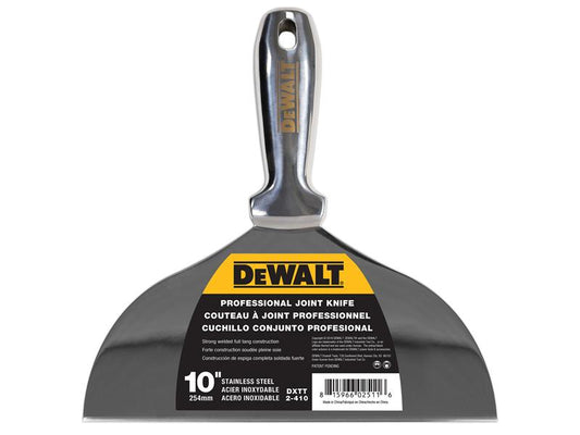 Stainless Steel Jointing/Filling Knife 250mm (10in), DEWALT Drywall