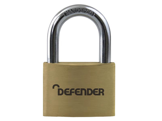 Brass Padlock 50mm, DEFENDER